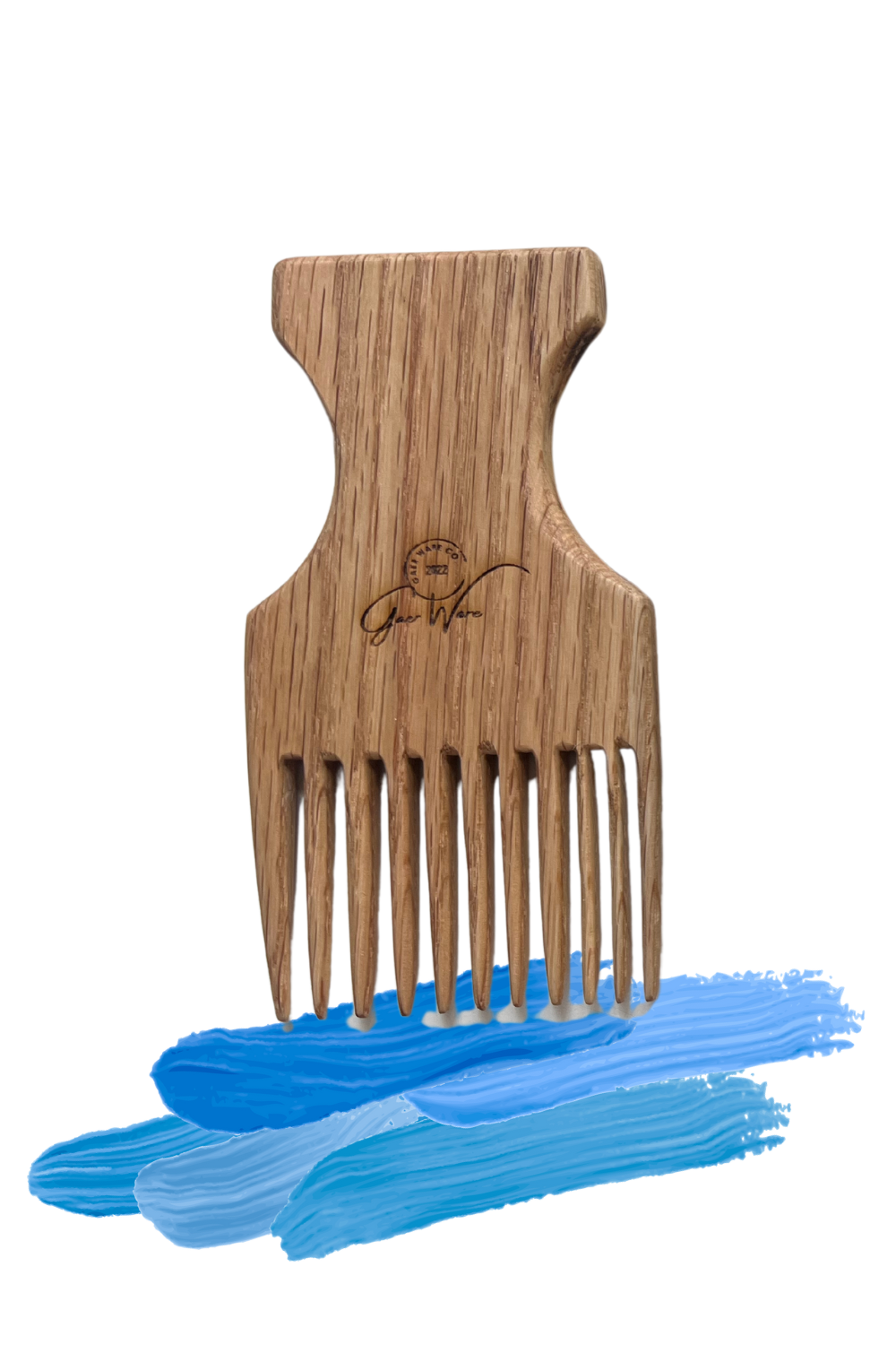 Jeronimo Encino Wood Hair Pick - Anti-Frizz, Static-Free, Ethically-Made, For All Hair Types