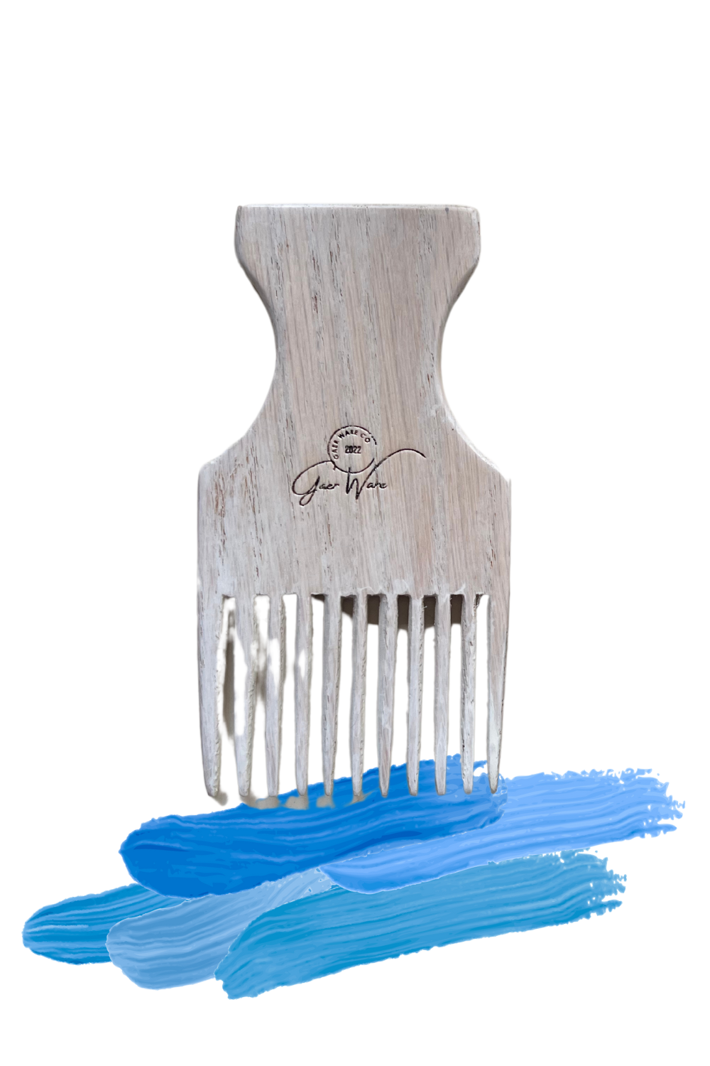 Jeronimo Encino Wood Hair Pick - Anti-Frizz, Static-Free, Ethically-Made, For All Hair Types