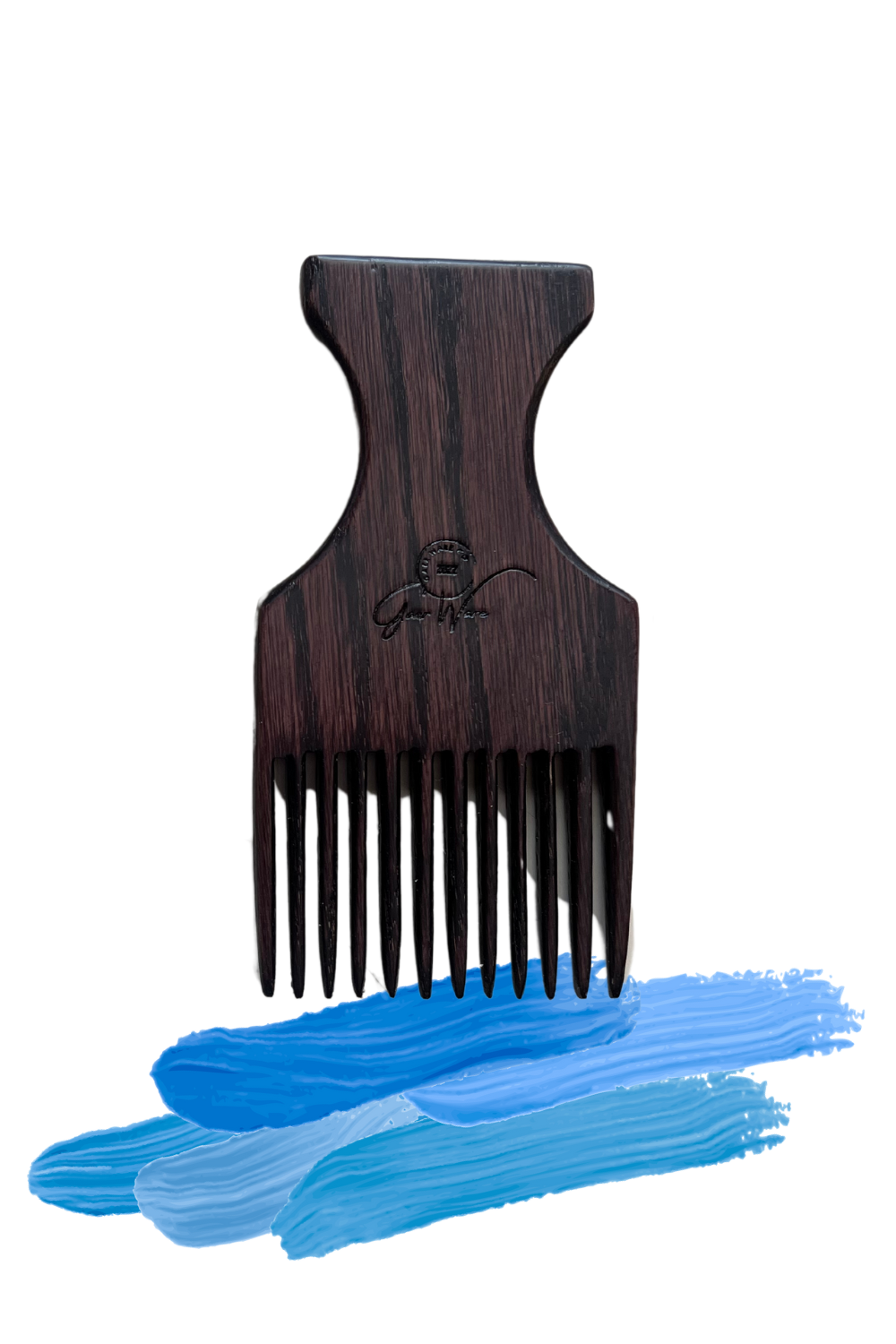 Jeronimo Encino Wood Hair Pick - Anti-Frizz, Static-Free, Ethically-Made, For All Hair Types