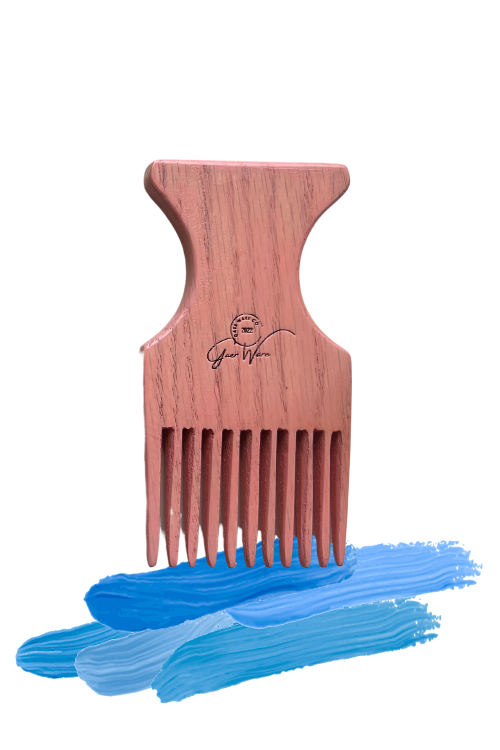 Jeronimo Encino Wood Hair Pick - Anti-Frizz, Static-Free, Ethically-Made, For All Hair Types