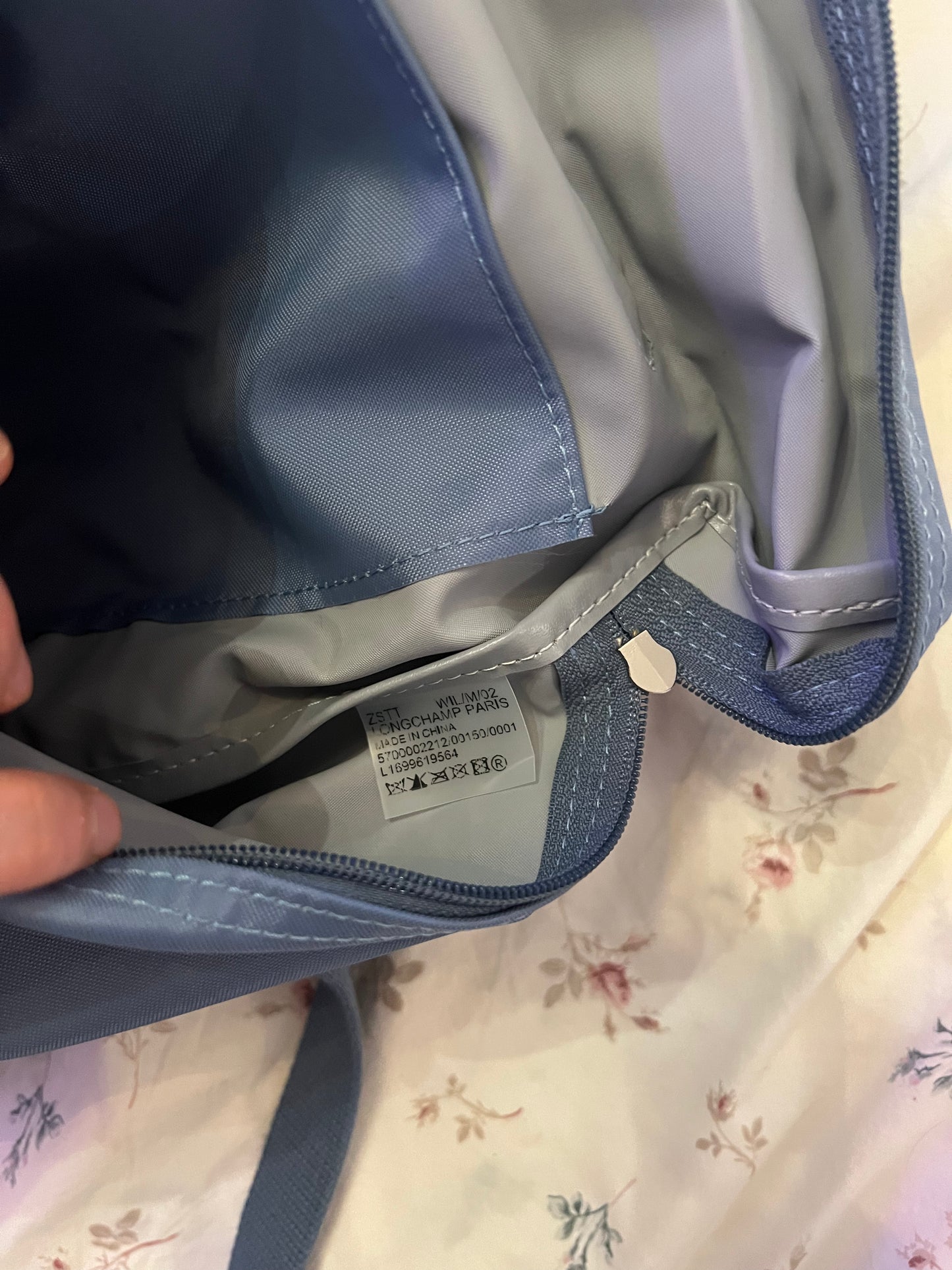 LONGCHAMP Le Pliage Club Nylon Foldable Travel Backpack BLUE MIST AUTHENTIC