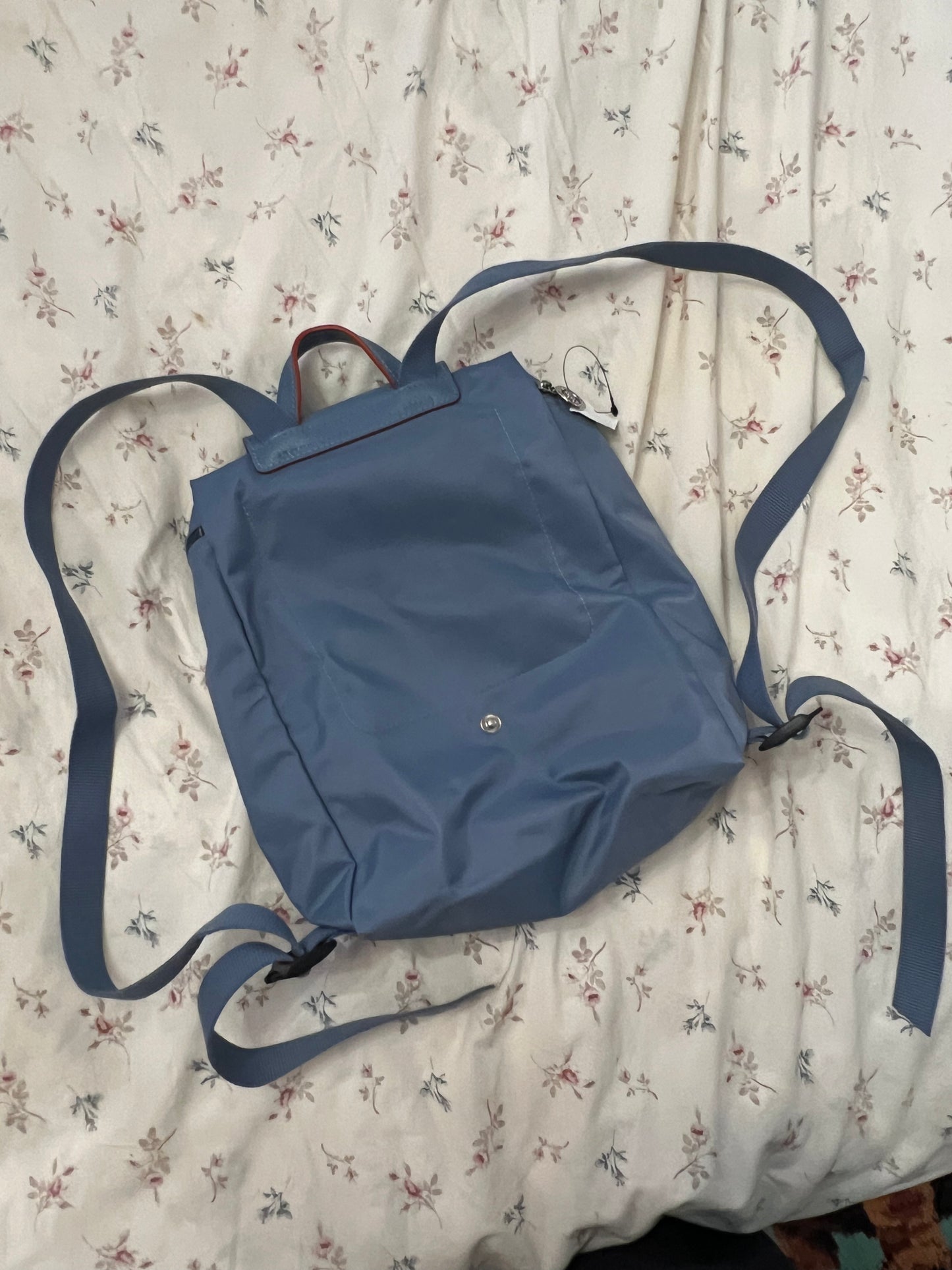 LONGCHAMP Le Pliage Club Nylon Foldable Travel Backpack BLUE MIST AUTHENTIC