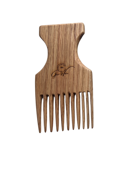 Jeronimo Encino Wood Hair Pick - Anti-Frizz, Static-Free, Ethically-Made, For All Hair Types