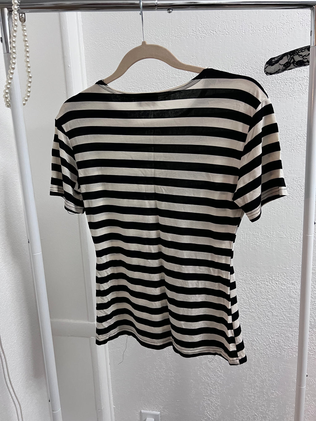 Black + White Striped Tee